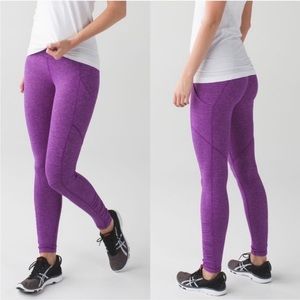 Lululemon Speed Tight IV Rulu Heathered Herringbone Tender Violet Grape 6